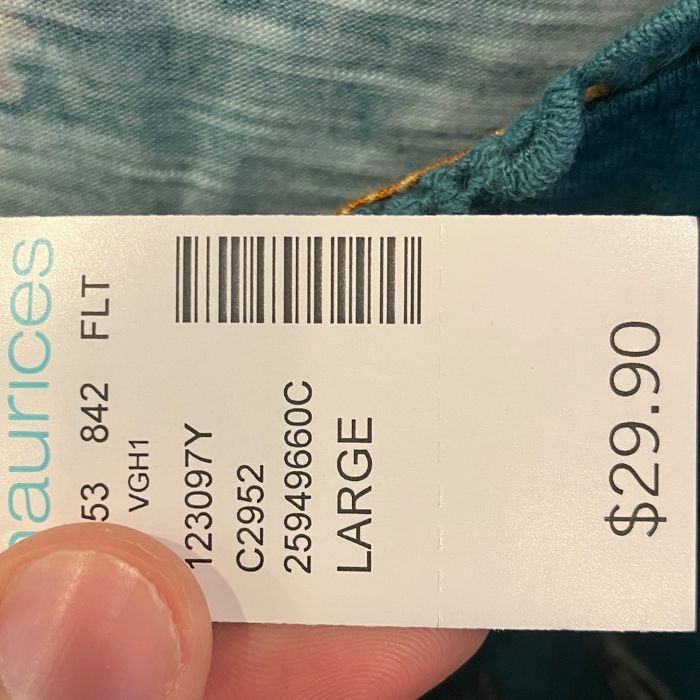 Maurices Teal Floral Top - Picture 4 of 4